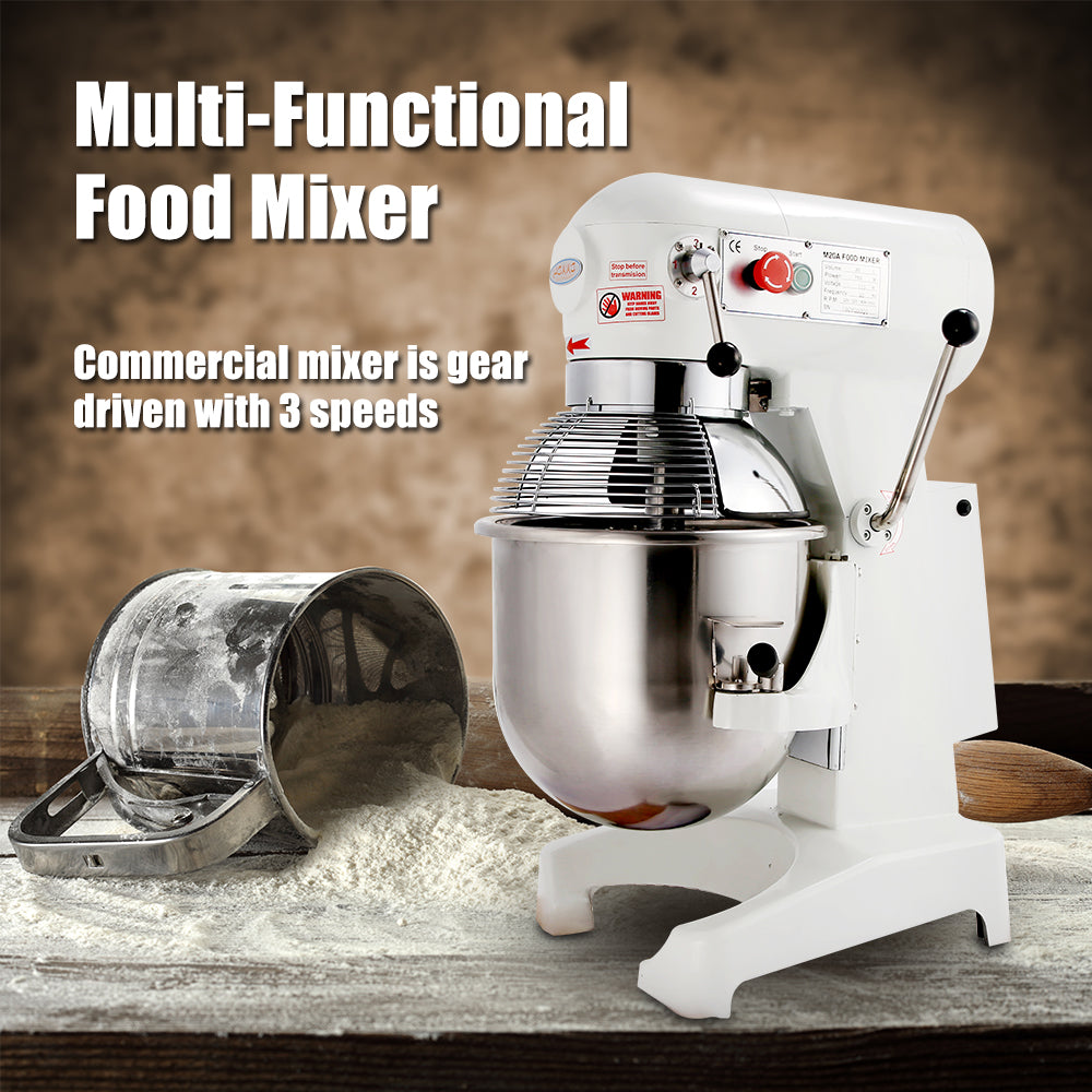 3 Speed Commercial Food Dough Mixer & 20 Qt Stainless Steel Food Mixing  Machine