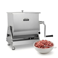 Morgangastro 22.5L/45 lb Manual Meat Mixer, Stainless Steel Tilt Sausage Mixer with Removable Paddles & Hand Crank