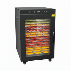 Morgangastro 16-Tray Food Dehydrator, 1450W, 86°F-194°F, 24H Timer, for Jerky, Fruits, Meat & Herbs 