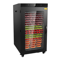 Morgangastro 20-Tray Food Dehydrator, 1600W, 86°F-194°F, 24H Timer, for Jerky, Fruits, Meat & Herbs 