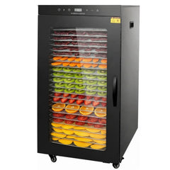 Morgangastro 24-Tray Food Dehydrator, 1600W, 86°F-194°F, 24H Timer, for Jerky, Fruits, Meat & Herbs 