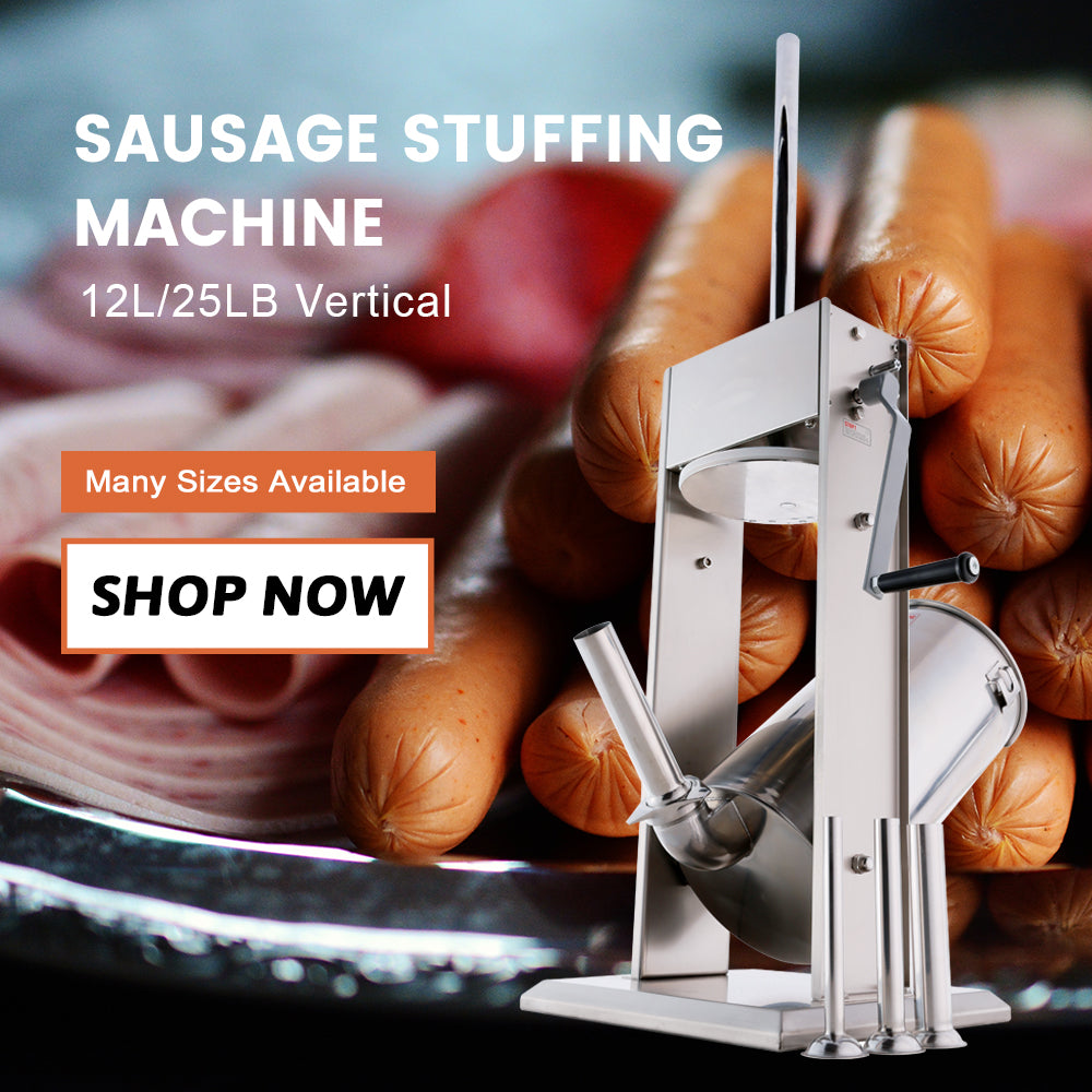 Electric Sausage Stuffer 12L Capacity, Vertical Meat Stuffer Various Speed  Control, Stainless Steel Sausage Filler with 4 Sausage Tubes for Commercial