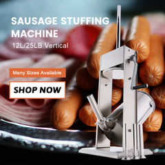 Hakka 25 Lb/12L 2 Speed Vertical Stainless Sausage Stuffer