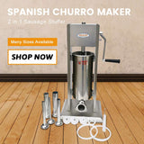 Hakka 2 in 1 Sausage Stuffer and Spanish Churro Maker Machines (15LB/7L)(Official Refurbishment)