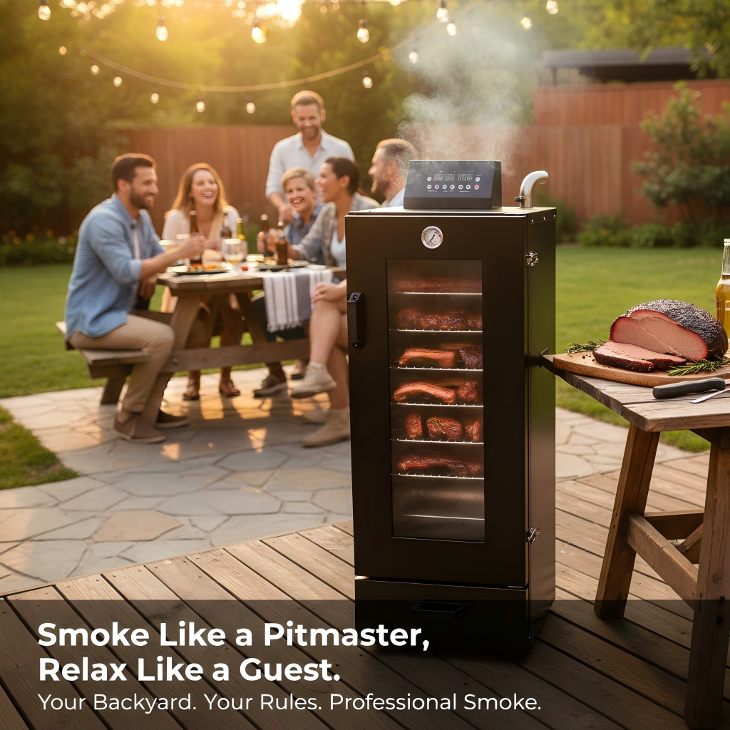 Hakka 8 Racks Commercial Electric Smoker with Visible Door