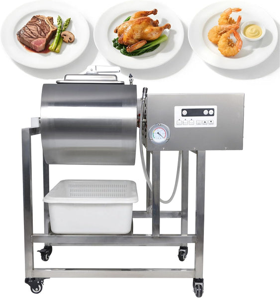 EasyRose 45L/90lb Commercial Vacuum Meat Tumbler Marinator, 240W