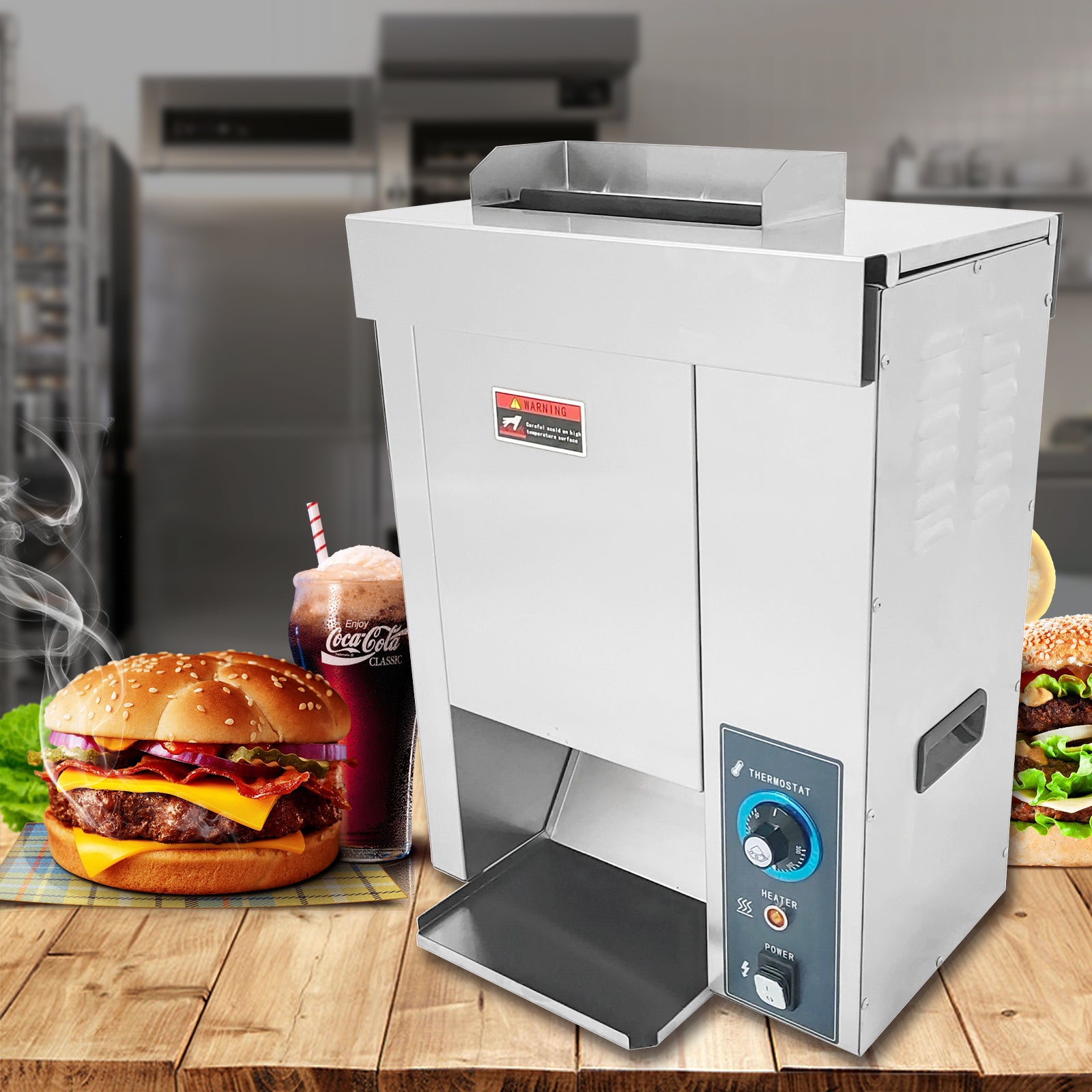 EasyRose Vertical Hamburger Toasting Machine Automatic Chain Type Toas ...