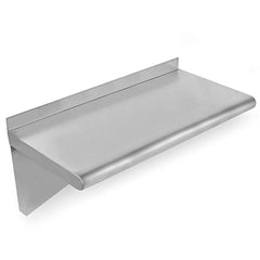 Hakka Commercial Stainless Steel Wall Mount Shelf-12"x72" with 1.5" lid up, 18GA.430S/S, three brackets, carton packing