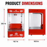 Caterway 305W Commercial Popcorn Warmer Display Cabinet with LED Light