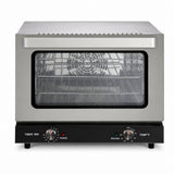 EasyRose 24QT 21L commercial convection oven with stainless steel body and dual knob controls