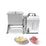 Hakka 7.5L 15lb tilt tank electric meat mixer with stainless steel body, countertop motor, dumplings, and ground meat for commercial food prep.