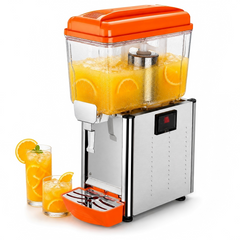 Hakka Brothers 12L Commercial Refrigerated Beverage Dispenser, Single Bowl Juice Dispenser for Cold Drinks 