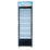 Hakka Brothers 15.2 Cu. Ft. / 430L Commercial Glass Door Merchandiser with Lightbox, 4 Adjustable Shelves and LED Lighting