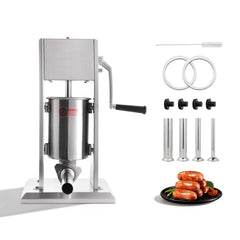 Hakka 3L/7lb Sausage Stuffers and 2 Speed Stainless Steel Vertical Sausage Makers 