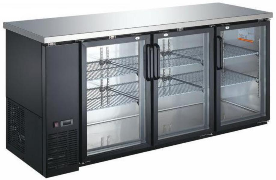 Carina 556L 24” Depth Glass Door Back Bar Cooler, Refrigerator Temp: 0.5 ~ 5 ℃
