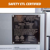 EasyRose Commercial Stainless Steel Gas Fryer, 40-50lb High Capacity Fryer, with 2 Baskets, 4 Burners, 30,000X4 BTU, CSA / ETL Certification