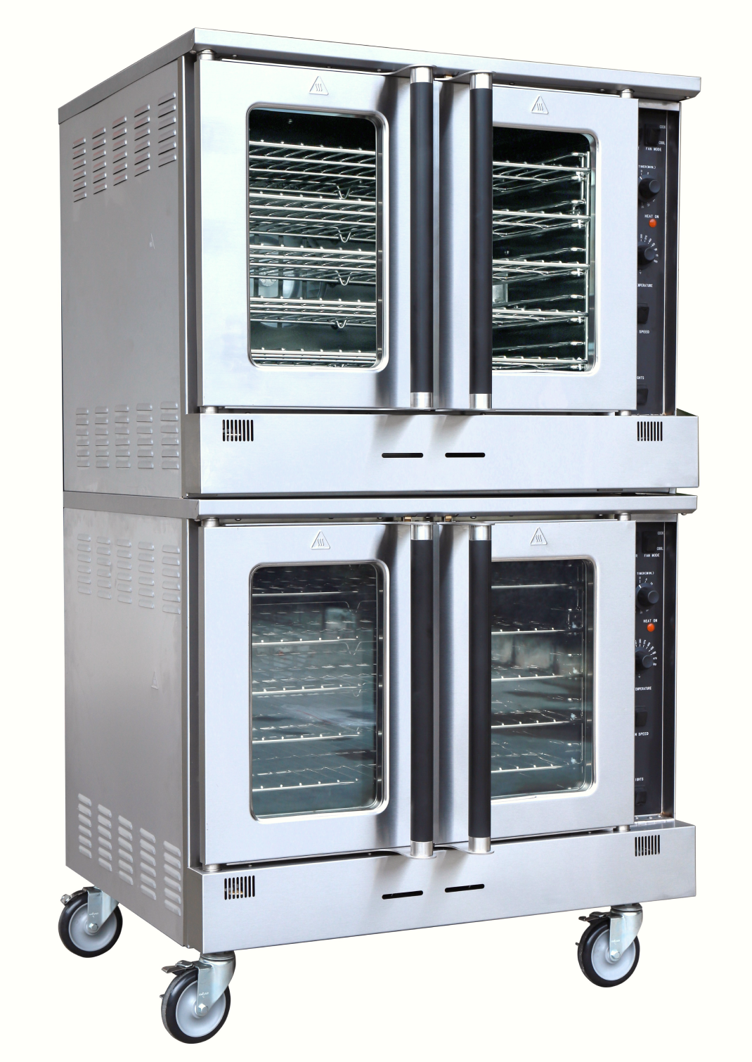 EASYROSE Commercial Convection Oven Double Deck Natural Gas Commercial Ovens for Bakery Kitchen Restaurant, 60,000 BTU