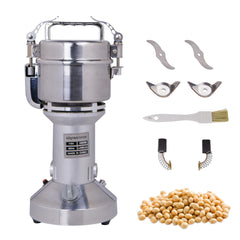 Hakka Grain Mill 400g High Speed Food Electric Stainless Steel Powder MillSeeds Flour Nut Pill Wheat Corn Herbs Spices Powder Machine，1800W