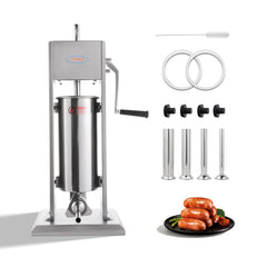 Hakka 5L/11lb Stainless Sausage Stuffer 2 Speed  Vertical Sausage Maker 