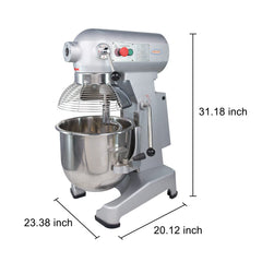 Hakka 20Qt Dough Stand Mixer 3 Speed, 4 Function Stainless Steel Food Mixer (grinder head not included)