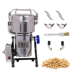 Hakka Grain Mill 300g High Speed Food Electric Stainless Steel Powder MillSeeds Flour Nut Pill Wheat Corn Herbs Spices Powder Machine，1500W