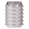 Clivia 1/1 Size Stainless Steel Food Pans,6"Deep Food Containers- Pack of 6