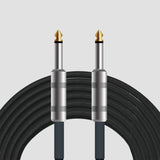 20 Feet Professional Guitar Instrument Cable with Noble Black Tweed Coat Straight 1/4 Inch TS to Straight 1/4 Inch TS