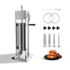 Hakka 7L/15lb Manual Sausage Stuffer, 2-Speed Stainless Steel Vertical Meat Filler with 4 Nozzles