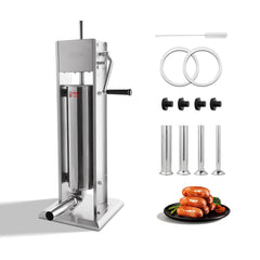 Hakka 7L/15lb Stainless Sausage Stuffer 2 Speed  Vertical Sausage Maker 