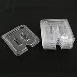 Jiwins Hakka 6 Pack 1/6 Size Polycarbonate Food Storage Pan Notched Lid Container Cover