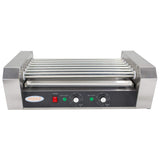 EasyRose Commercial Electric 18 Hot Dogs 7 Rollers Grilling Warmer Cooker 750 Watt