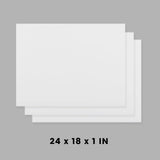 Clivia White Plastic Cutting Board Set of 3, 24 x 18 x 1 Inch Commercial Grade Chopping Board Large Cutting Boards for Kitchen - Dishwasher Safe, NSF Certified