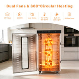 Hakka Stainless Steel Food Dehydrator 24 Layers Fruit Vegetable Dryer Machine, 2000W