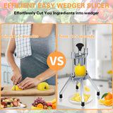 Hakka Commercial Easy Wedger Slicer Lemon Cutter with 4 Wedger/ 6 Wedger/8 Wedger Stainless Steel Fruit Cutter Lime Slicer for Lemons Limes Tomatoes Potatoes