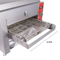 EasyRose Adjustable Speed Conveyor Toasters 50-300 °C /122- 572°F Temperature Range for Bakery Western Restaurant - 208V 3500W (14”wide belt)