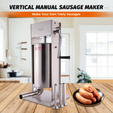 Hakka 25 Lb/12 L 2 Speed Vertical Stainless Sausage Stuffer(Official Refurbishment)