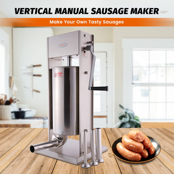 Hakka 25 Lb/12 L 2 Speed Vertical Stainless Sausage Stuffer(Official R ...