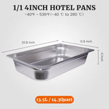 Clivia Hotel Pans Full Size 4inch Deep 1/1 Stainless Steel Steam Table Pans 6Pack