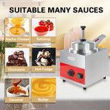 EasyRose Electric 3.5 Qt Cheese Warmer Pump Dispenser Condiment Melter Cheese Sauce