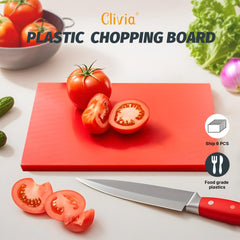 Clivia 6-Piece Color-Coded Cutting Board System – 18" x 12" x 1/2" – Durable, Hygienic & Non-Slip