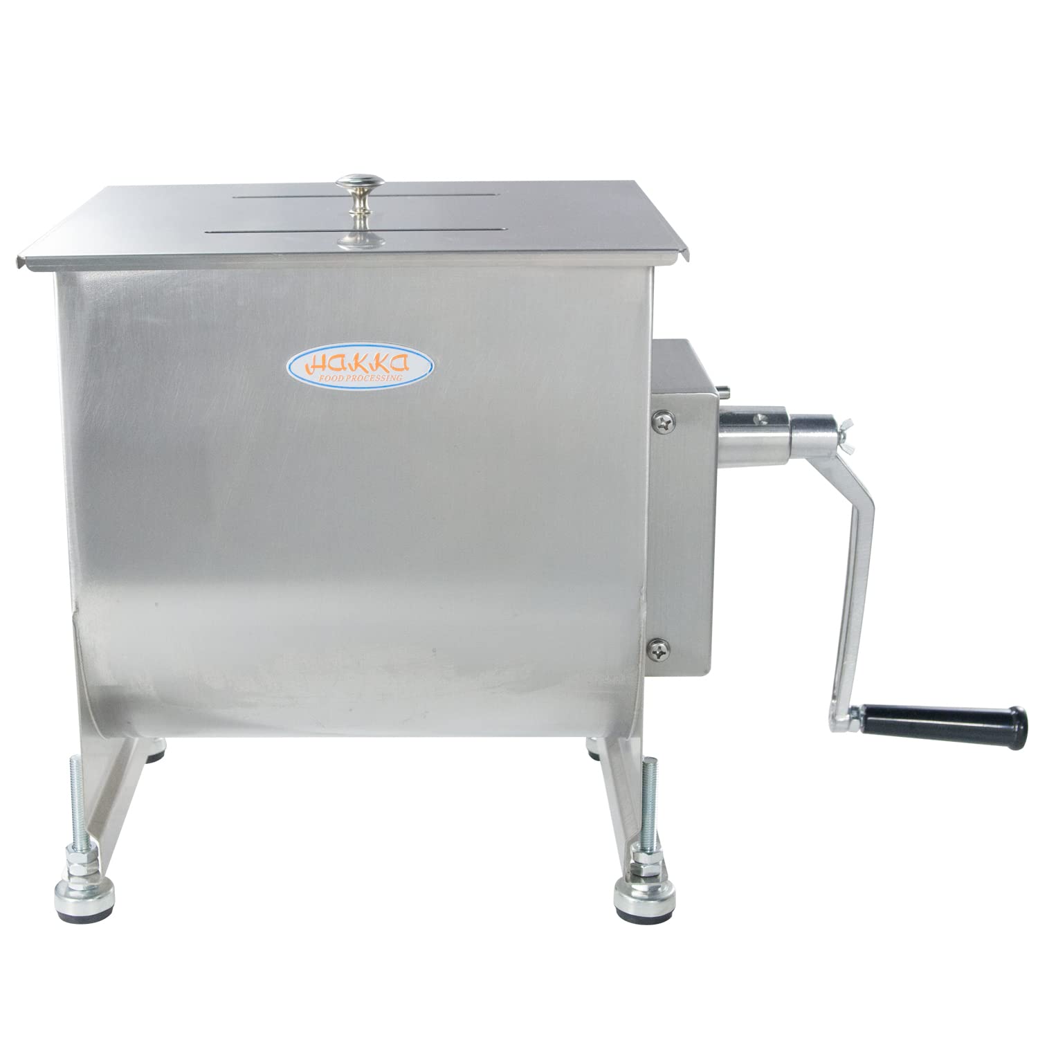 Hakka 45-Pound/22.5-Liter capacity Tank Stainless Steel Manual Meat Mixer (Mixing Maximum 45-Pound for Meat)