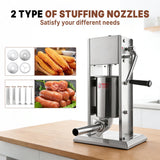 Hakka 3L/7LB Sausage Stuffer with Spanish Churro  Meat Filler Maker Machine