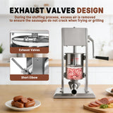 Hakka 7L/15LB Sausage Stuffer with Spanish Churro  Meat Filler Maker Machine