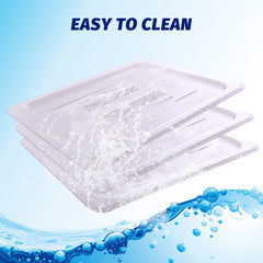 Clivia 1/2 Size Polycarbonate Food Pans Lid&Cover,Clear - Pack of 6