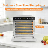 Hakka 8 Trays Food Dehydrator Meat Fruit Jerky Vegetables Dryer Machine 700W
