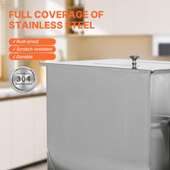 Hakka 30Liter/60lb Capacity Stainless Steel Manual Meat Mixers , Fixed Tank,Sausage Mixer Machine