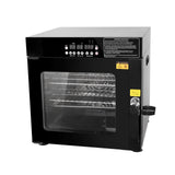 Hakka 3-in-1 Electric Smoker Oven and Dehydrator, 1200W Countertop BBQ Grill with 2 Racks and Side Wood Chip Loader, Stainless Steel