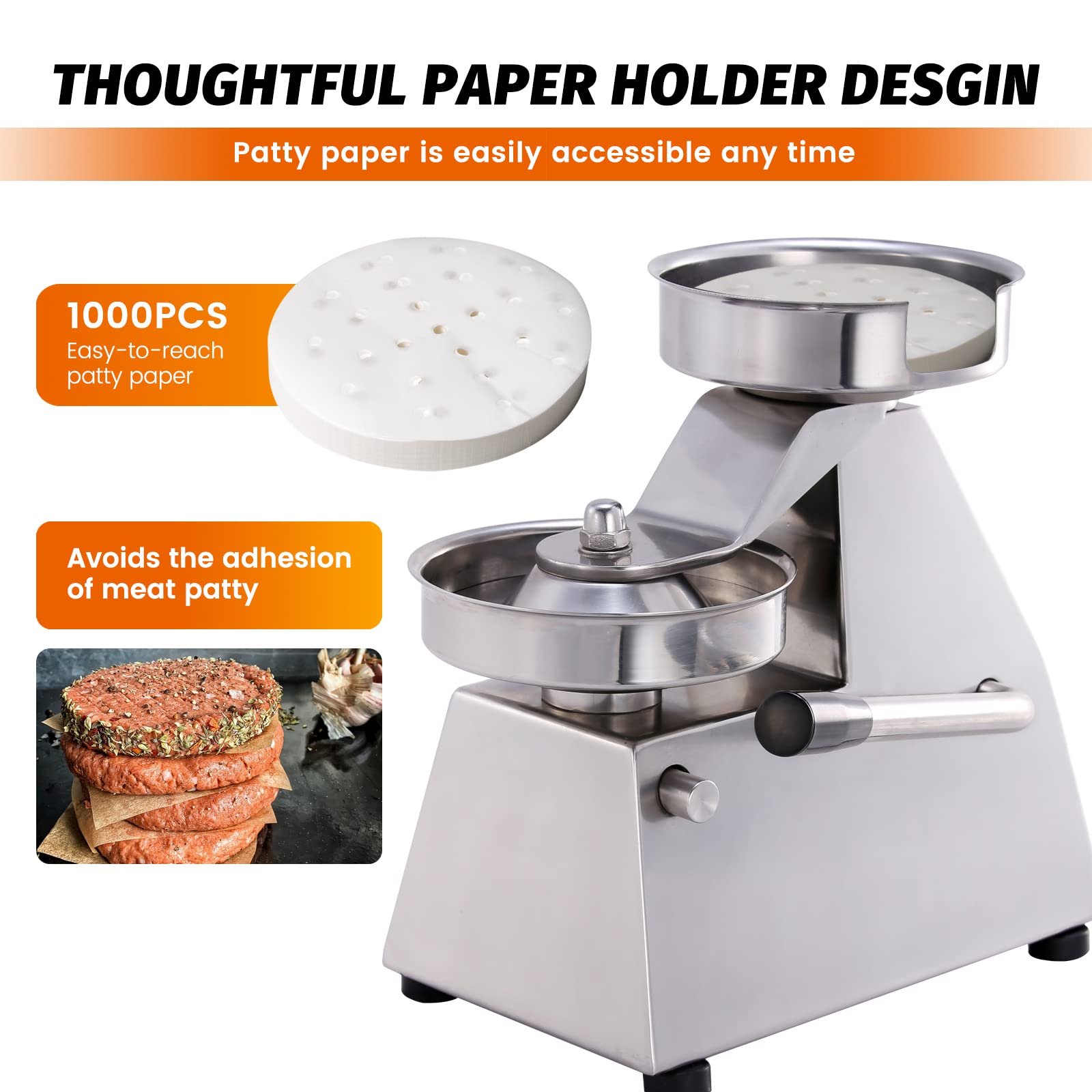 Hakka Commercial 5.5 L Multifunction Meat Bowl Cutter Mixer and