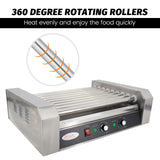 EasyRose Commercial Hot Dog Roller Grill with 9 Rollers