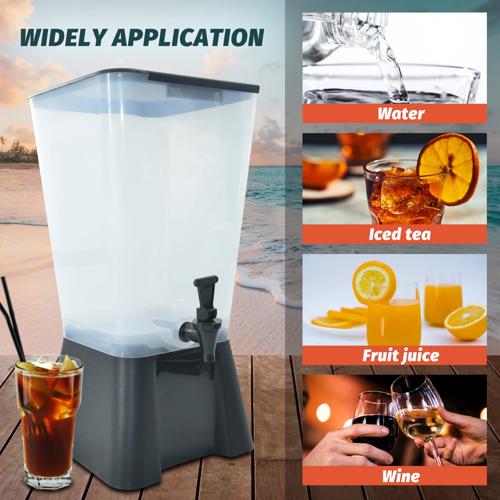 Hakka 5 Gallon Beverage Dispenser and Juice Dispenser(Official Refurbishment)